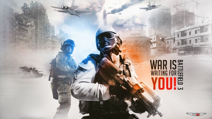 Battlefield 3 soldiers in war-torn city
