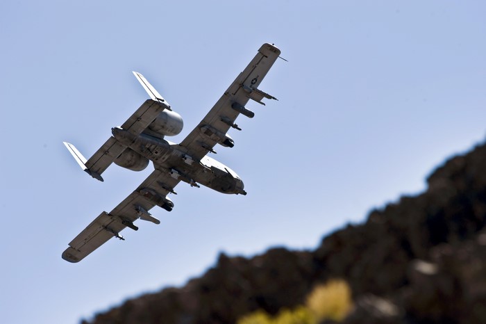 A-10 Thunderbolt II aircraft in flight