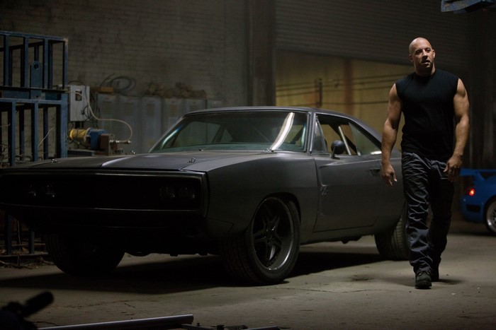 Dominic Toretto from The Fast and the Furious with Dodge Charger