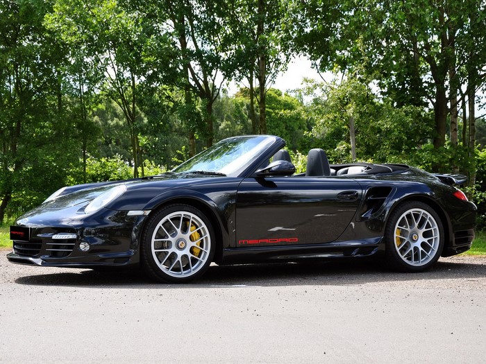 Black Porsche 911 Turbo S Convertible