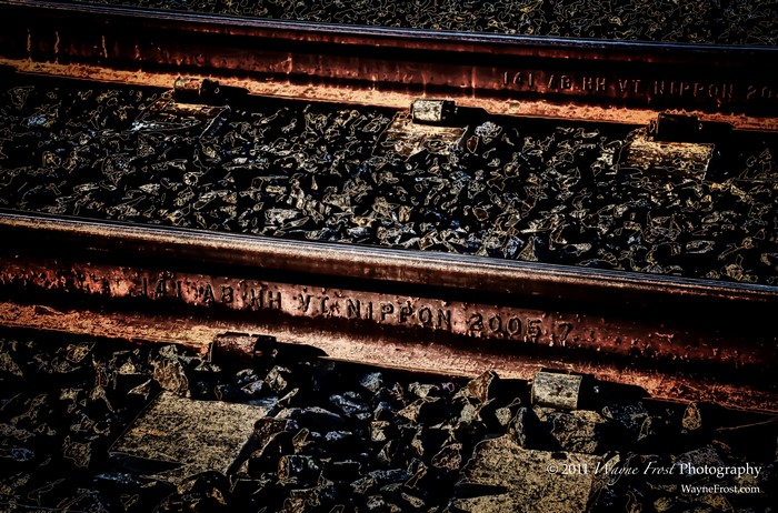 Railroad Tracks with Nippon 2005 Markings