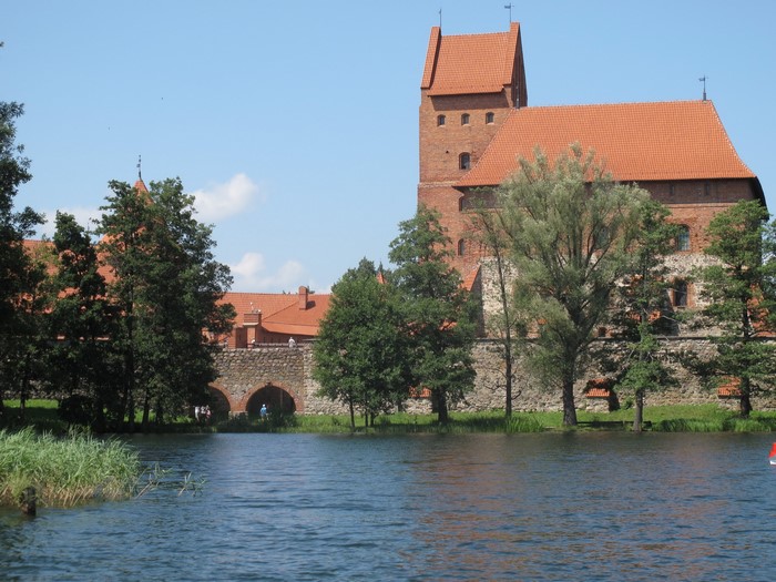 Trakai Island Castle on a lake