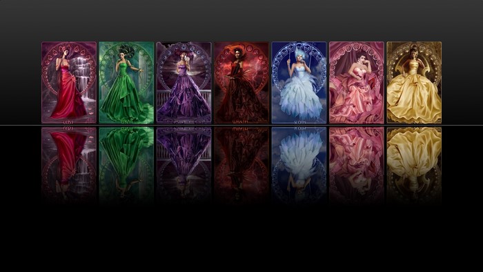 Marta Dahlig artwork of women in gowns