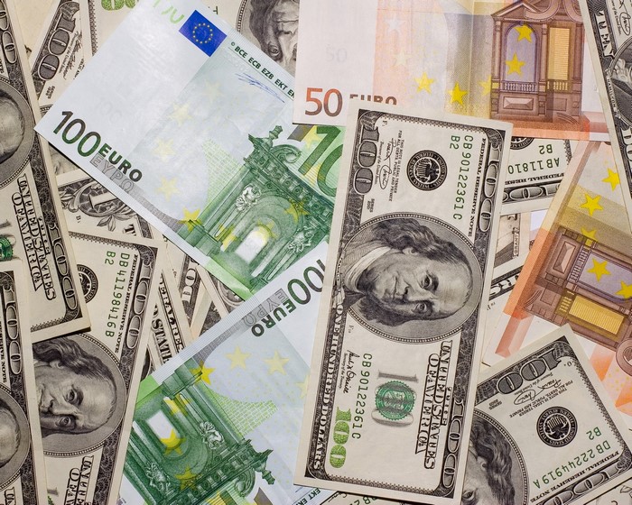 US Dollars and Euros