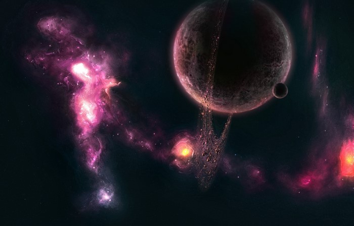 Planets and nebulae in deep space