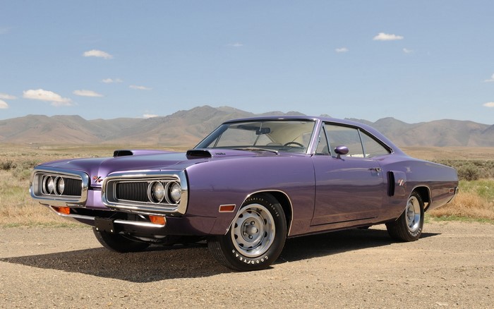 1970 Dodge Coronet parked on a dirt road