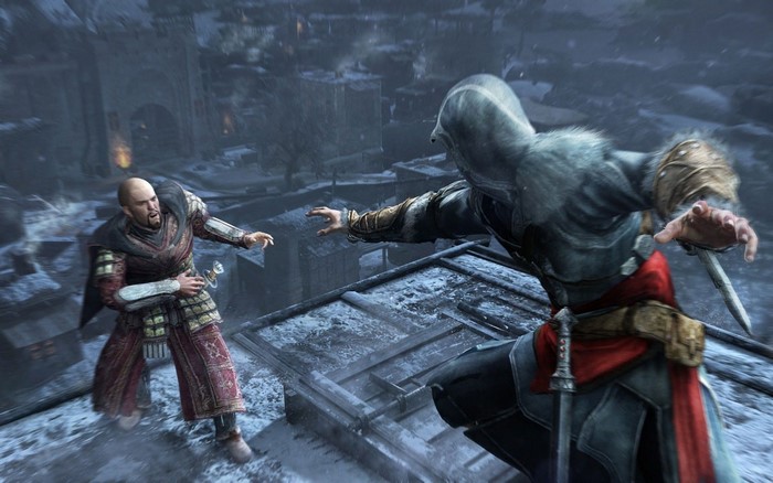 Ezio Auditore from Assassin's Creed Revelations in combat
