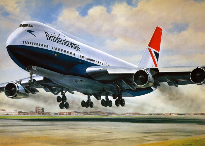 British Airways Boeing 747 Airplane Taking Off