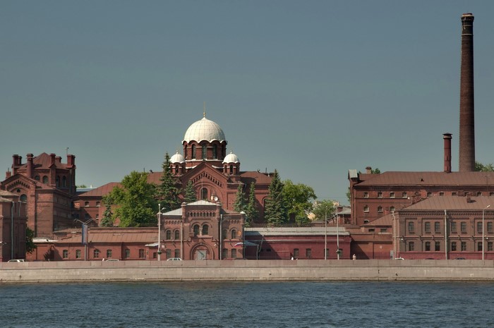 Kresty Prison and Chimney in St. Petersburg, Russia
