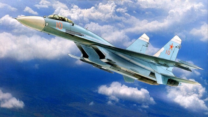 Sukhoi Su-27 Fighter Jet in Flight