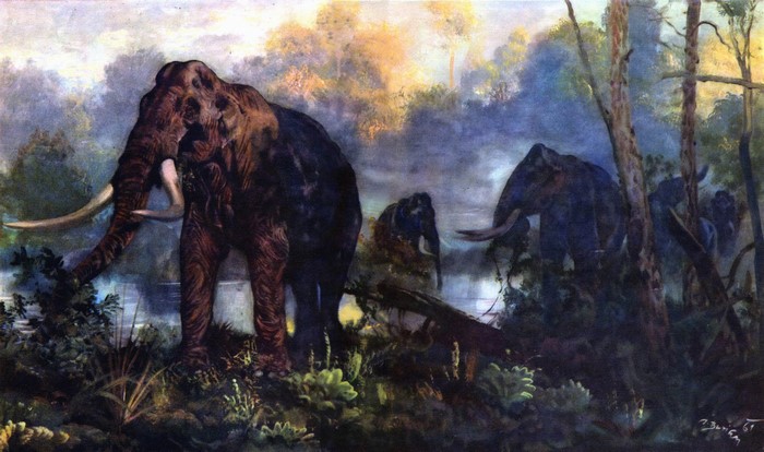 Archidiskodon meridionalis in a prehistoric forest