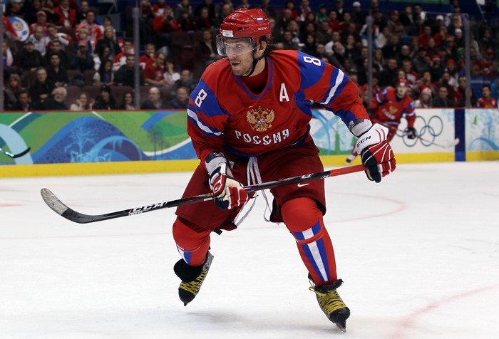 Alex Ovechkin playing hockey