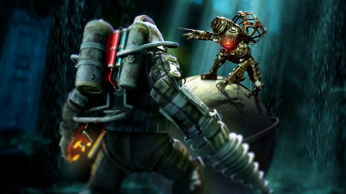 Big Daddy and Little Sister from BioShock