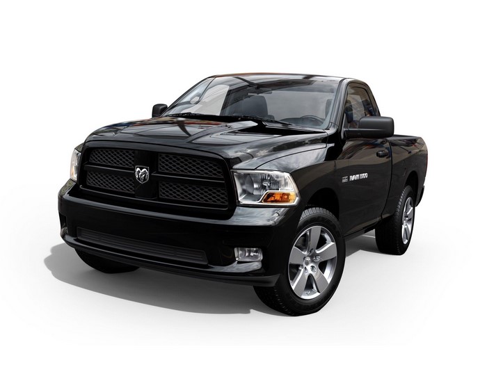 Black Dodge Ram 1500 Pickup Truck