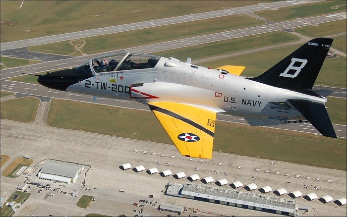 US Navy T-45C Goshawk jet trainer aircraft