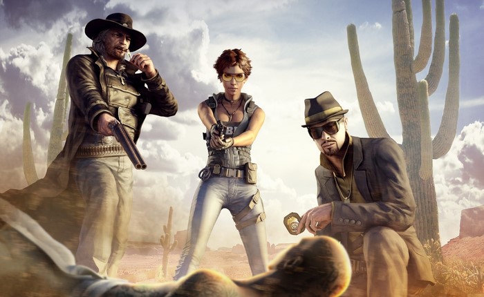 Call of Juarez: Gunslinger characters in desert