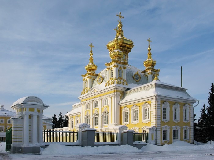 Peterhof Palace Church in Winter
