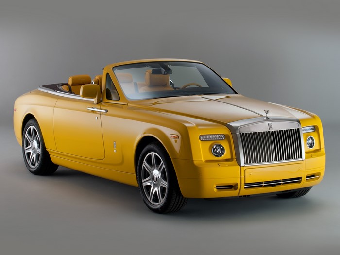 Yellow Rolls-Royce Phantom Drophead Coupe