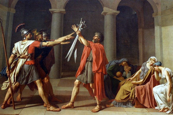 The Oath of the Horatii by Jacques-Louis David