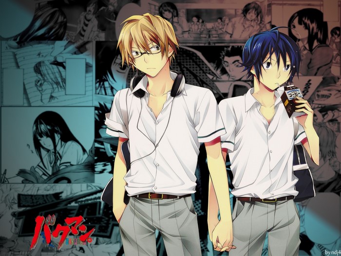 Moritaka Mashiro and Akito Takagi from Bakuman