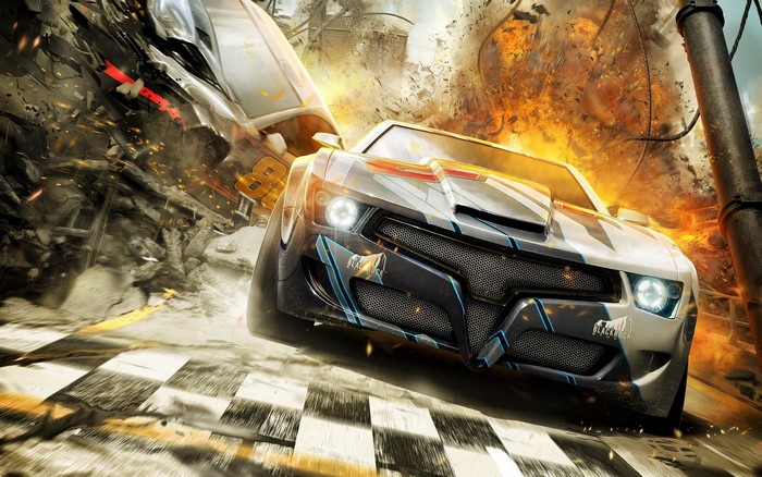 Split/Second racing game cars crashing