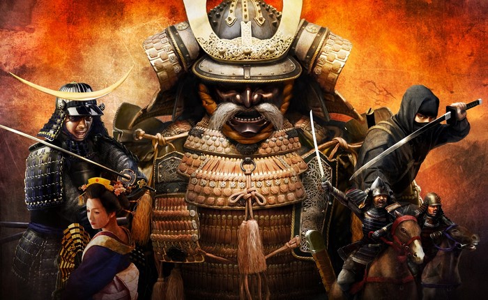 Shogun and warriors in battle