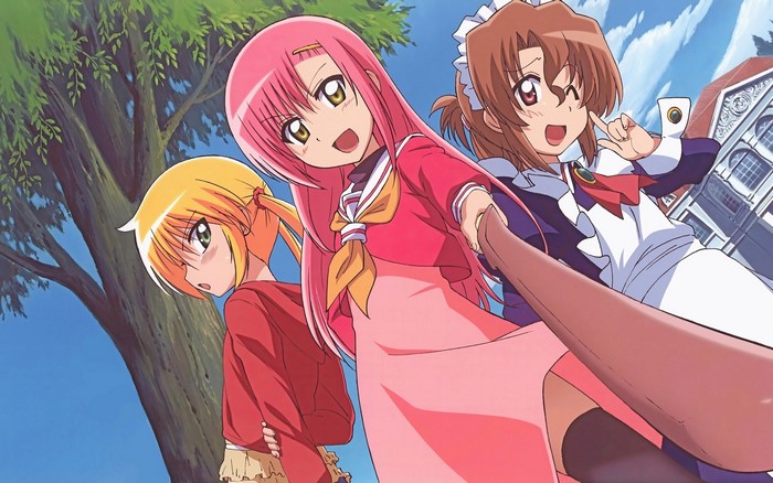 Nagi Sanzenin, Hayate Ayasaki, and Maria from Hayate the Combat Butler