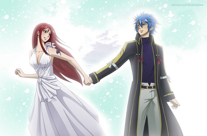 Erza Scarlet and Jellal Fernandes from Fairy Tail