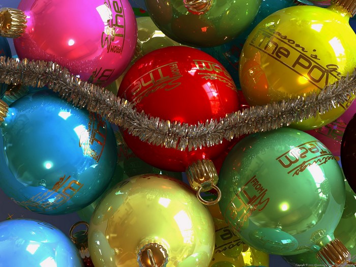 Christmas Ornaments with Tinsel