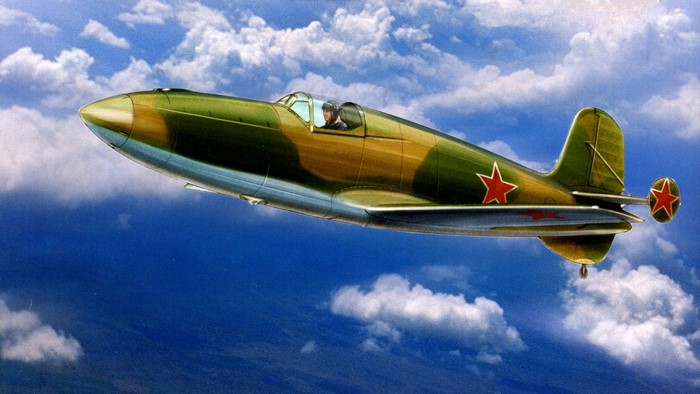 Soviet fighter plane in flight
