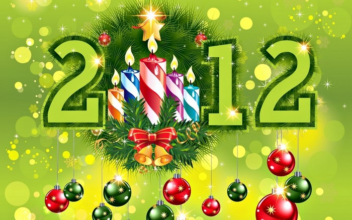 Happy New Year 2012 Christmas Decoration