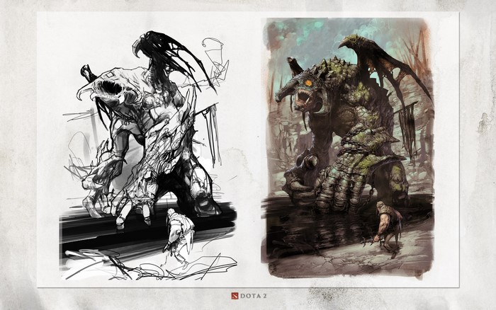 Roshan from DOTA 2 concept art