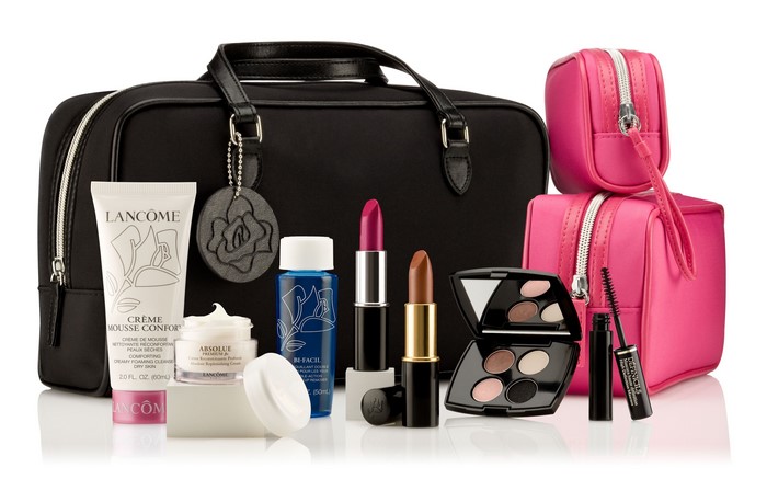 Lancome Makeup and Skincare Set with Bags