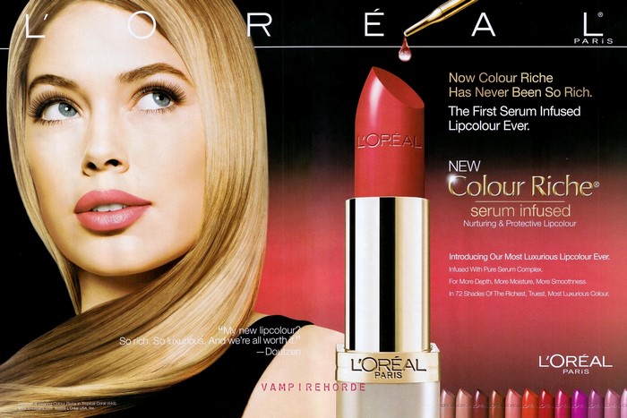L'Oréal Colour Riche Serum Infused Lipstick Advertisement