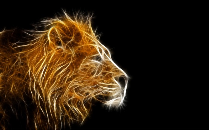 Fractal lion head profile