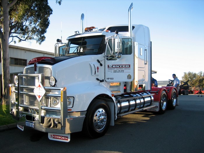 White Kenworth Truck with Rentco Logo