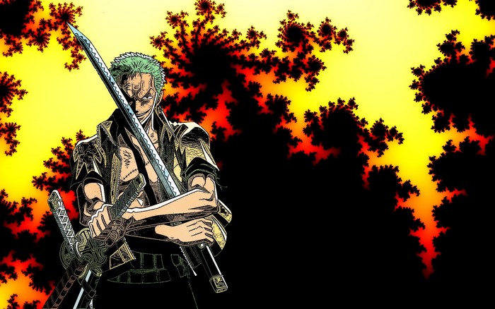Roronoa Zoro from One Piece with swords