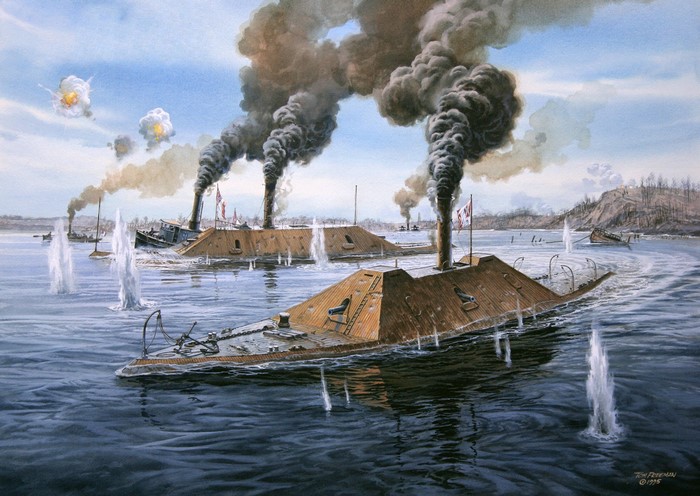 Battle of Trent's Reach painting