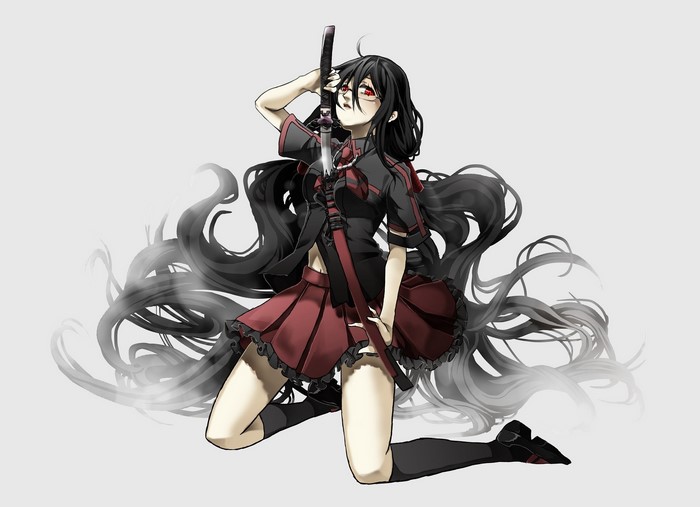 Saya Kisaragi from Blood-C with sword