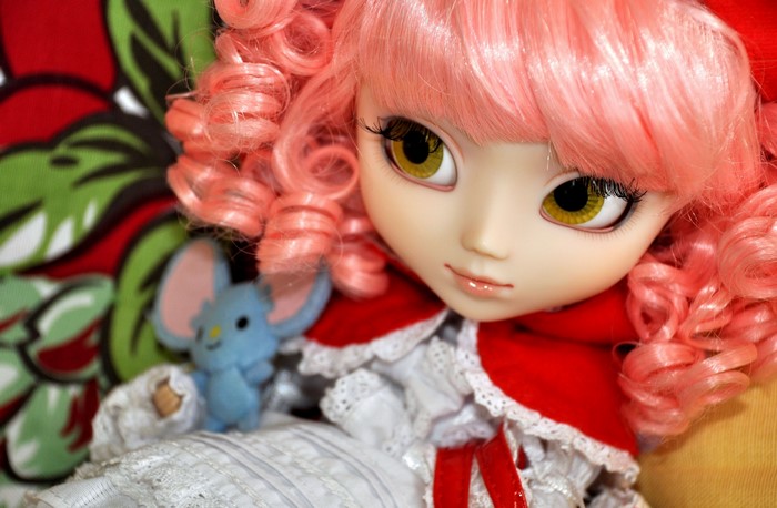 4K Close-Up of Pink Curly Haired Doll