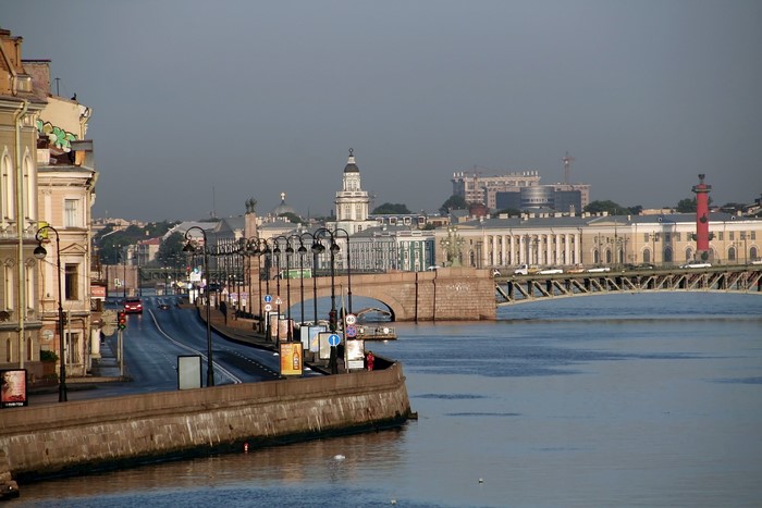St. Petersburg cityscape with Neva River and bridges