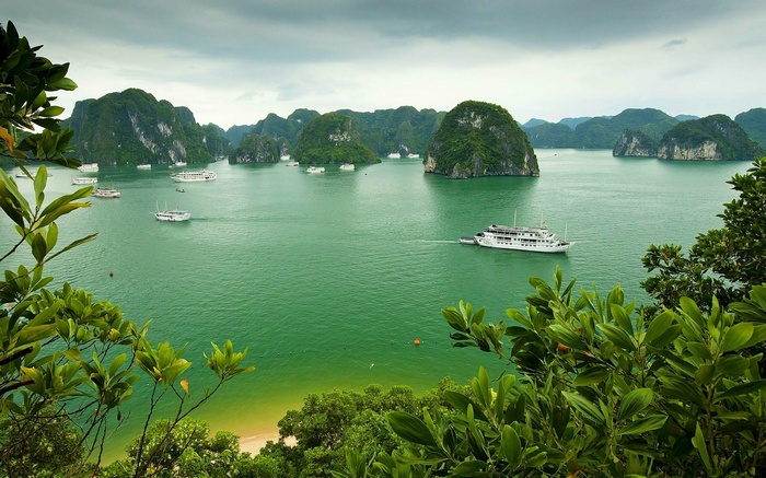 Boats in Ha Long Bay, Vietnam