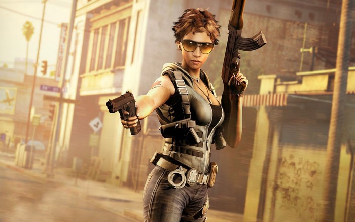 Woman with guns in Call of Juarez