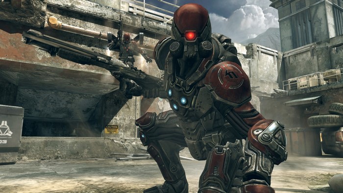 Soldier from Rage holding a shotgun