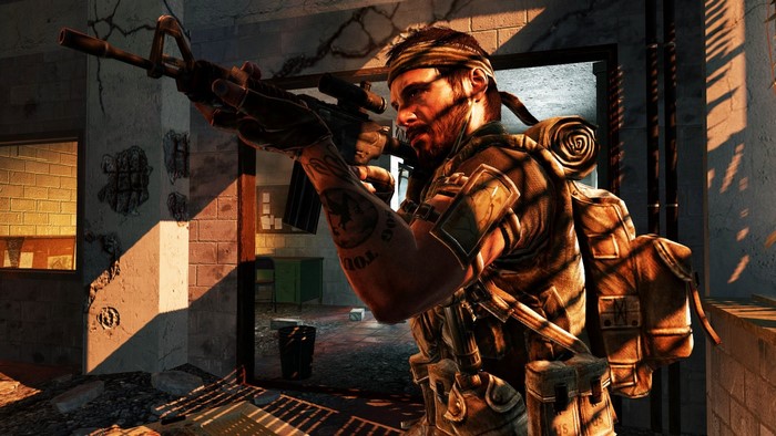 Soldier with rifle in Call of Duty