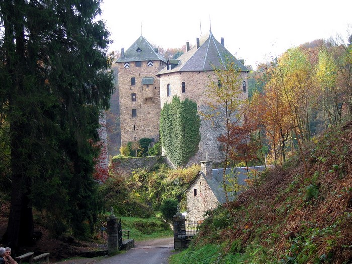 Castle Reinhardstein in Belgium during autumn
