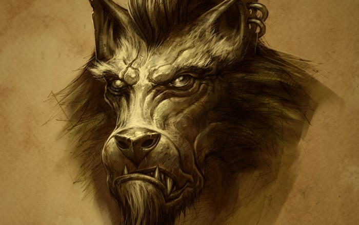 Werewolf character from World of WarCraft