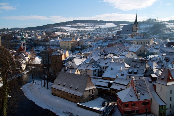 Cesky Krumlov, Czech Republic in Winter