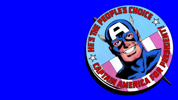 Captain America for President campaign button