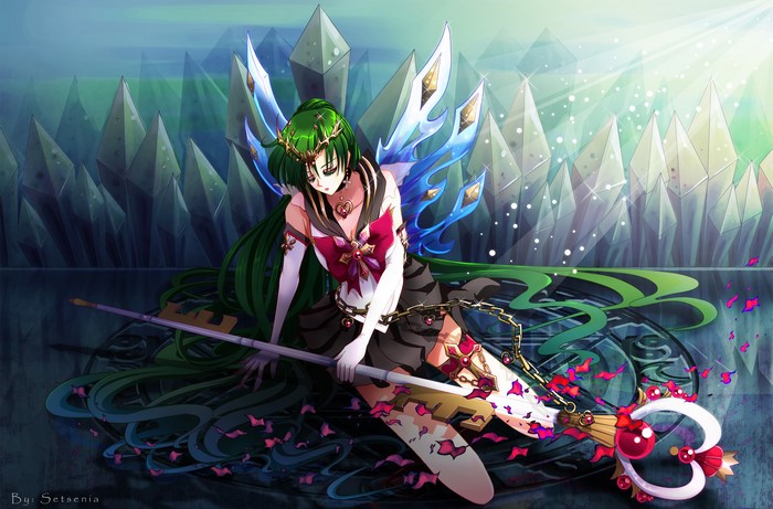 Sailor Pluto from Sailor Moon with Mage Staff